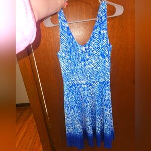 Athleta Dreamin Ocean Reef Blue Patterned Sleeveless Dress Size Small